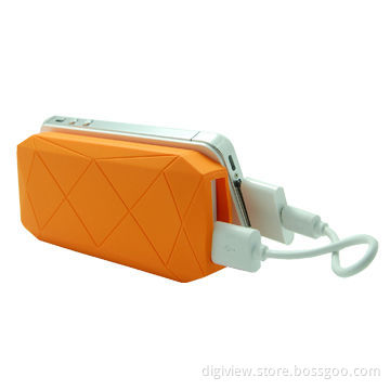 Special Design Silicone Suction Cup, 3,000mAh Polymer Power Banks for iPhone 4 and 5, Samsung